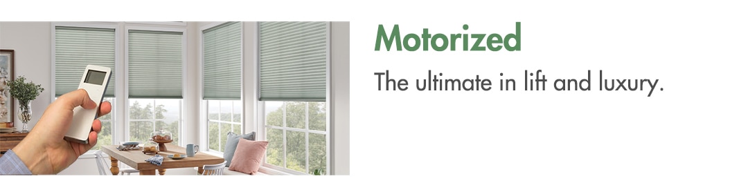 Motorized blinds and shades for the ultimate in lift and luxury