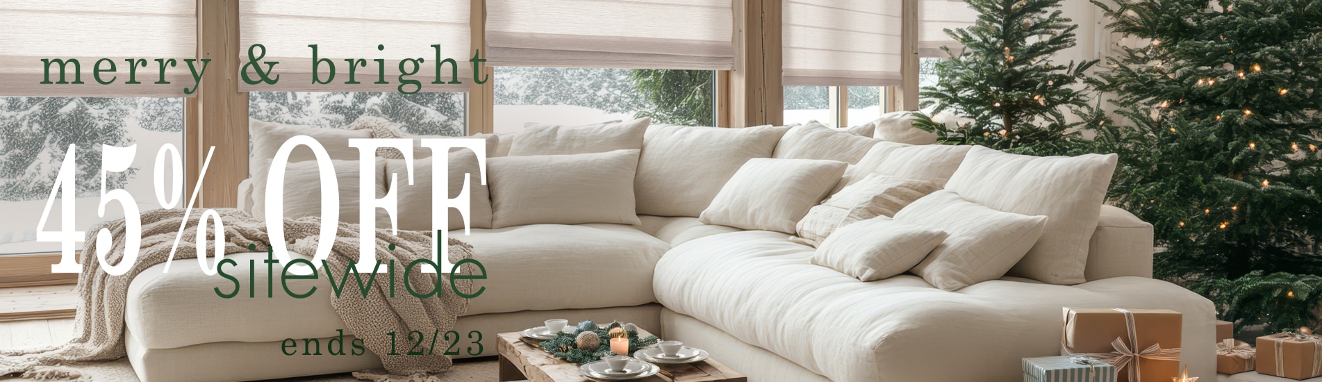 Get Merry & Bright with 50% off cellular shades and 45% off everything else