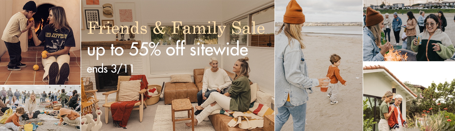 Friends & Family Sale, celebrate with us and take up to 55% off everything