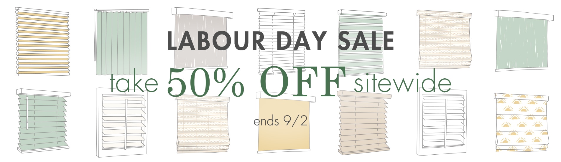 Labour Day Sale, take it easy with 50% off sitewide