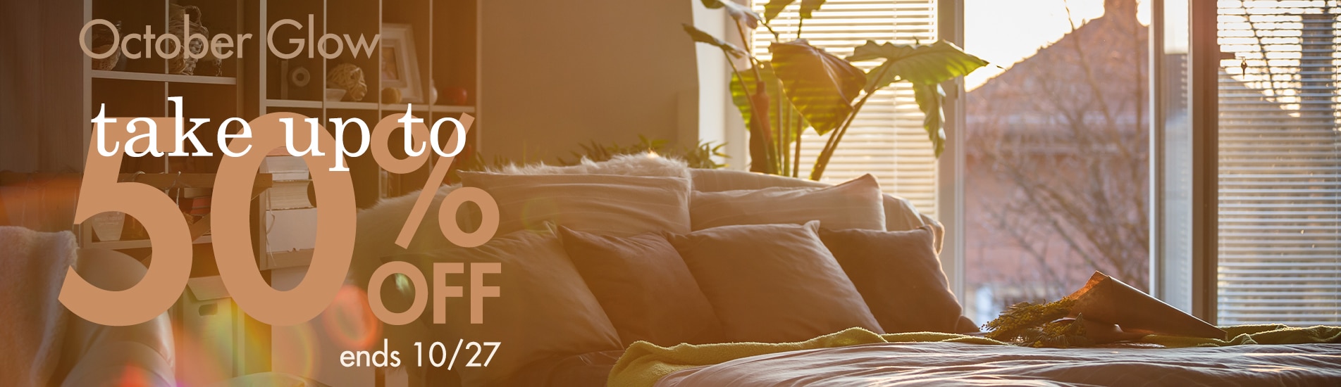 Make October glow with up to 50% off sitewide