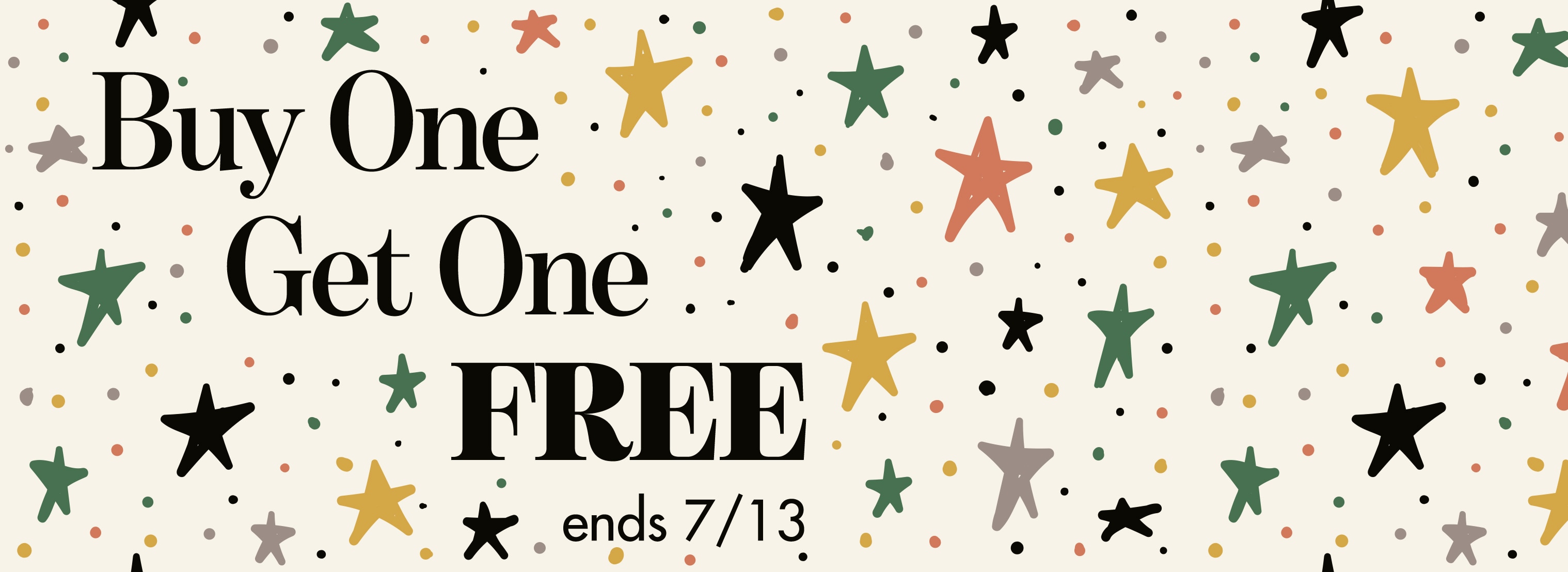 BOGO Sitewide Sale, Buy One, Get One Free