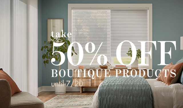 take 50% off our luxurious boutique products all weekend