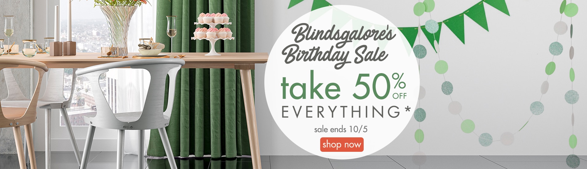 celebrate our birthday with us and take 50% off