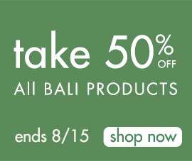 take 50% off all bali products