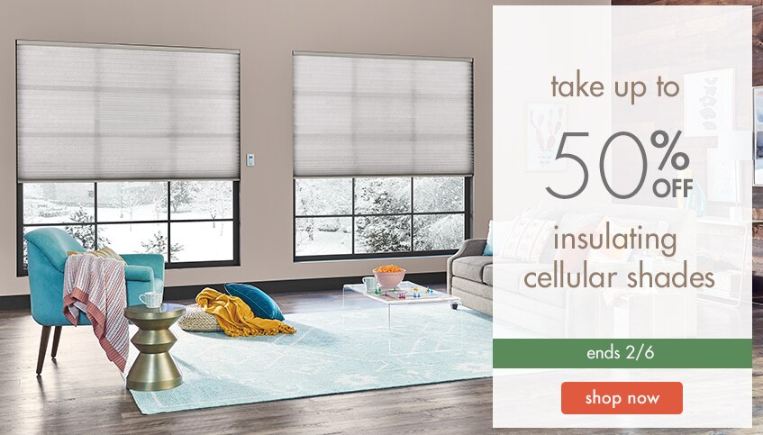 get wow worthy windows with 50% off all cellular shades
