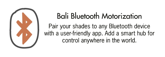 Pair your Bali shades to any Bluetooth device with a user-friendly app