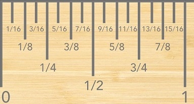 measure to the nearest eighth of an inch using this measuring guide