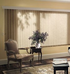 Graber Vertical Blinds in Vinyl or Fabric Vanes