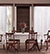 Bali Regal Wood Cornice Shown in Deep Cherry with Bali Soft Vertical Blinds