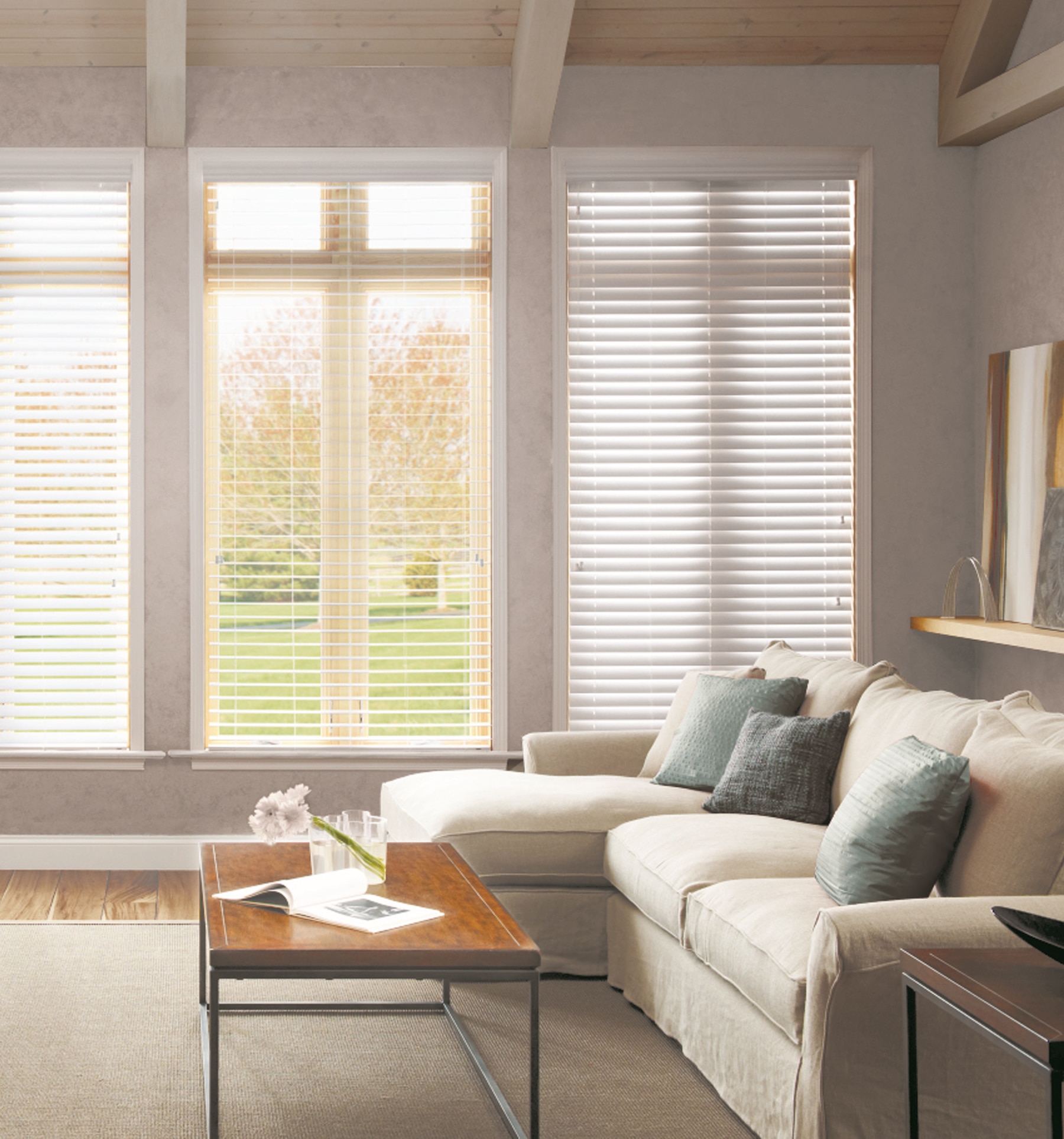 Bali Faux Wood Blinds: Shown in Frost