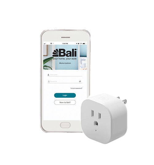 Gateway hub allows you to control your shades from anywhere in the world through the Bali App. Bali Gateway hub is compatible with Amazon Alexa and Google Home smart home systems.