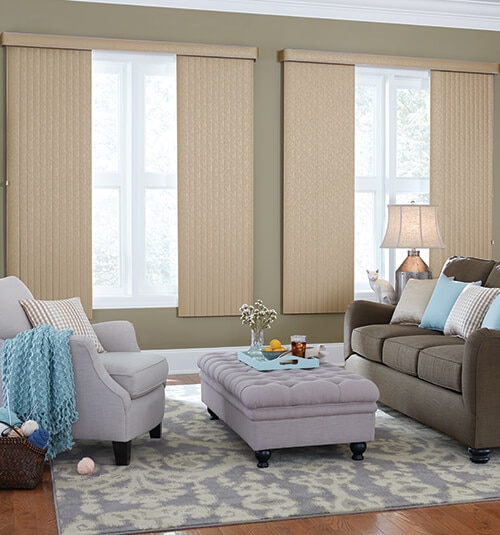 Bali Vinyl Vertical Blinds: Dazzle Midas