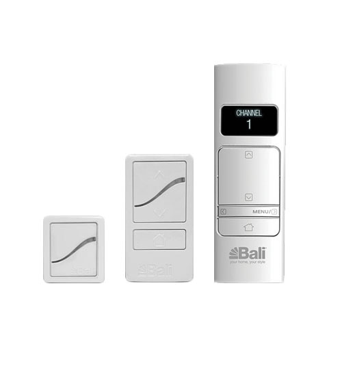 Bali Motorization Remote options: Standard Remote, Plus Remote and Premium Remote