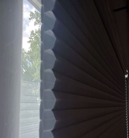 Bali Double Cell Fabrics: The back of the fabric will appear flat in order to allow the front to remain pleated, not flat.