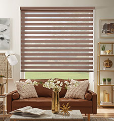 Bali Layered Sheers shown in Sunbaked Ember Sunlit Stone
