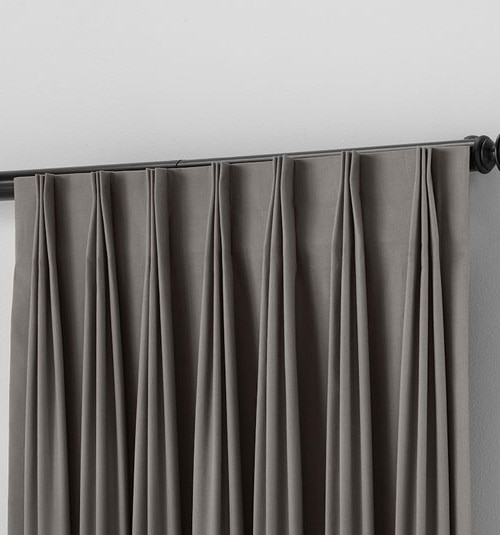 Inverted Pleat Drapery detailed view