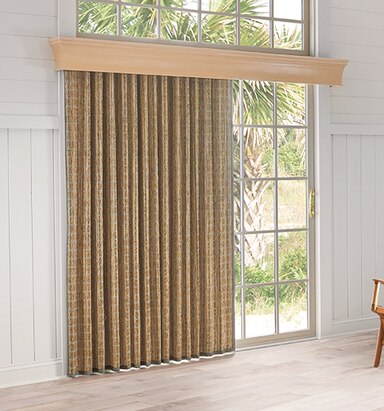 Bali Natural Drapes Shown in Lagoon Slate Mist
