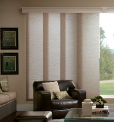 Bali Sliding Panels shown in Shoreline Moccasin