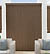 S-Shape Vertical Blind in Seclusions Mocha with vanes closed