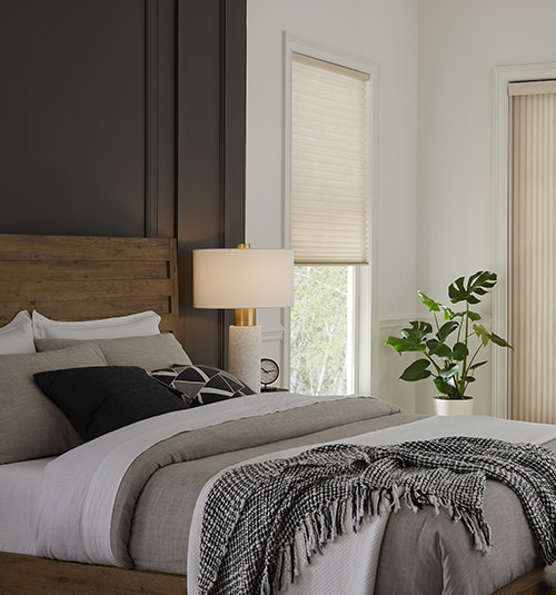 LEVOLOR Light Filtering Cellular Shades shown in Cambrica Tumbleweed