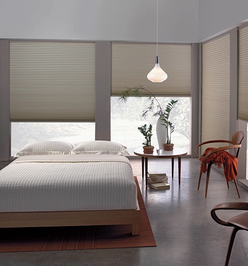LEVOLOR Blackout Cellular Shades shown in Cambrica Tumbleweed
