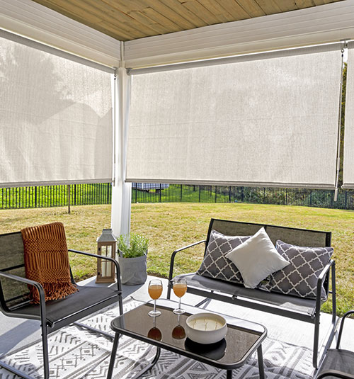 Coolaroo Outdoor Sun Shades: Shown in color Signature&#x2B; Pebble