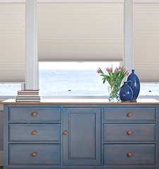 Blindsgalore Cordless Cellular Shades shown in Ivory
