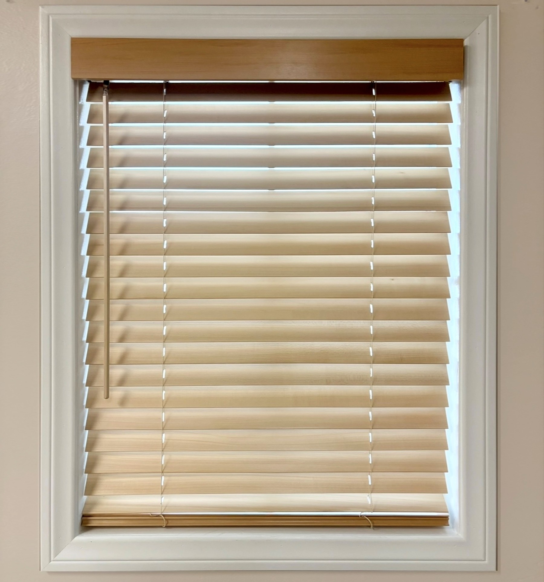 Blindsgalore Signature Wood Blinds are made from American basswood and are available in 14 wood stains to complement any décor.