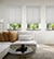 Light Filtering Roller Shade shown in Crosshatch Gray Mist