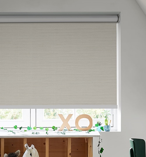 Blindsgalore Harmony Roller Shades shown in Marina Shell