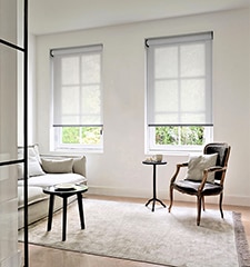Blindsgalore Harmony Solar Shades shown in Vista Mist