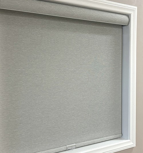 Cordless Blackout Roller Shade fully lowered