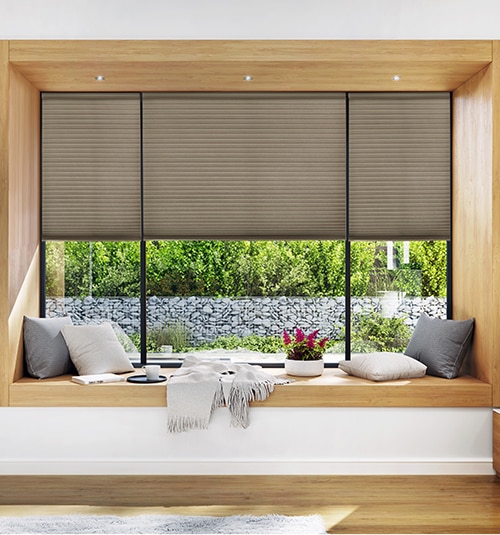 Blindsgalore Select Cellular Shades shown in Chocolate