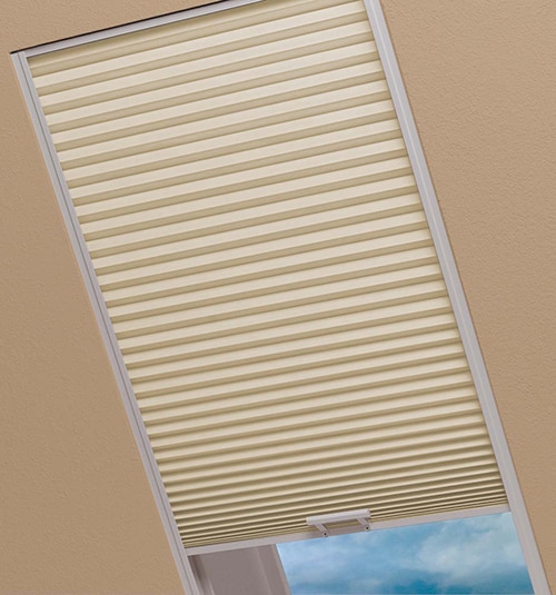 Cordless Skylight Shades shown in Cream