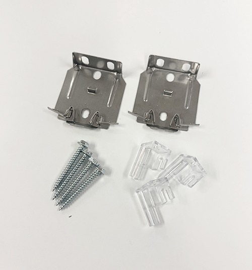 All installation hardware injcluding metal brackets, screws and fabric clips are included.