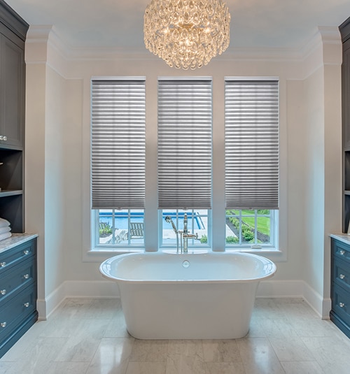 Blindsgalore Essential Cordless Cellular Shades: Light Filtering shown in Habor Gray
