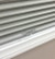 Close up of bottom rail. Cordless shade will come with a clear attachable handle.