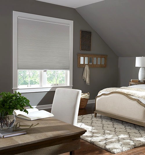Blindsgalore No Drill Blackout Cellular Shades shown in Glacier
