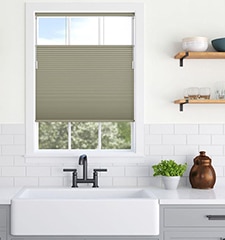 Harmony Cellular Shades shwon in Light Elm