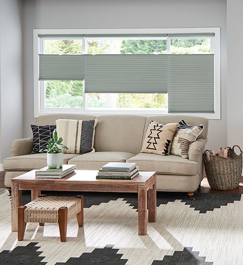 Blindsgalore Gallery Blackout Cellular Shades shown in Moonshine