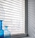 2&quot; Sheer Shades shown with open vanes close up