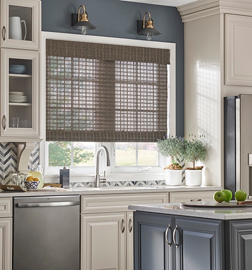Blindsgalore Natural Woven Shades: Shown in Bengal Saphire