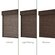 Comparison of natural woven shade unlined, with light filtering liner and blackout liner.