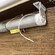 View of motorized tube under valance. Charging port and reset button can be found on the end of the tube. 