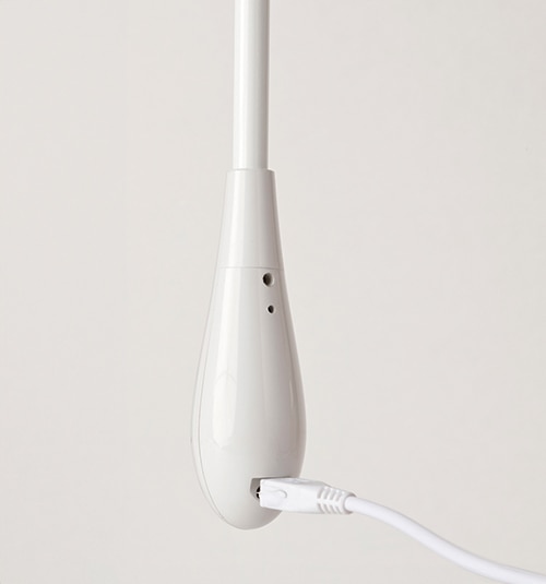 Back of Motorized Wand Control for Woven Wood Shades and Charging Port