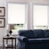 Classic light filtering Roller shades shown in Eventide White.