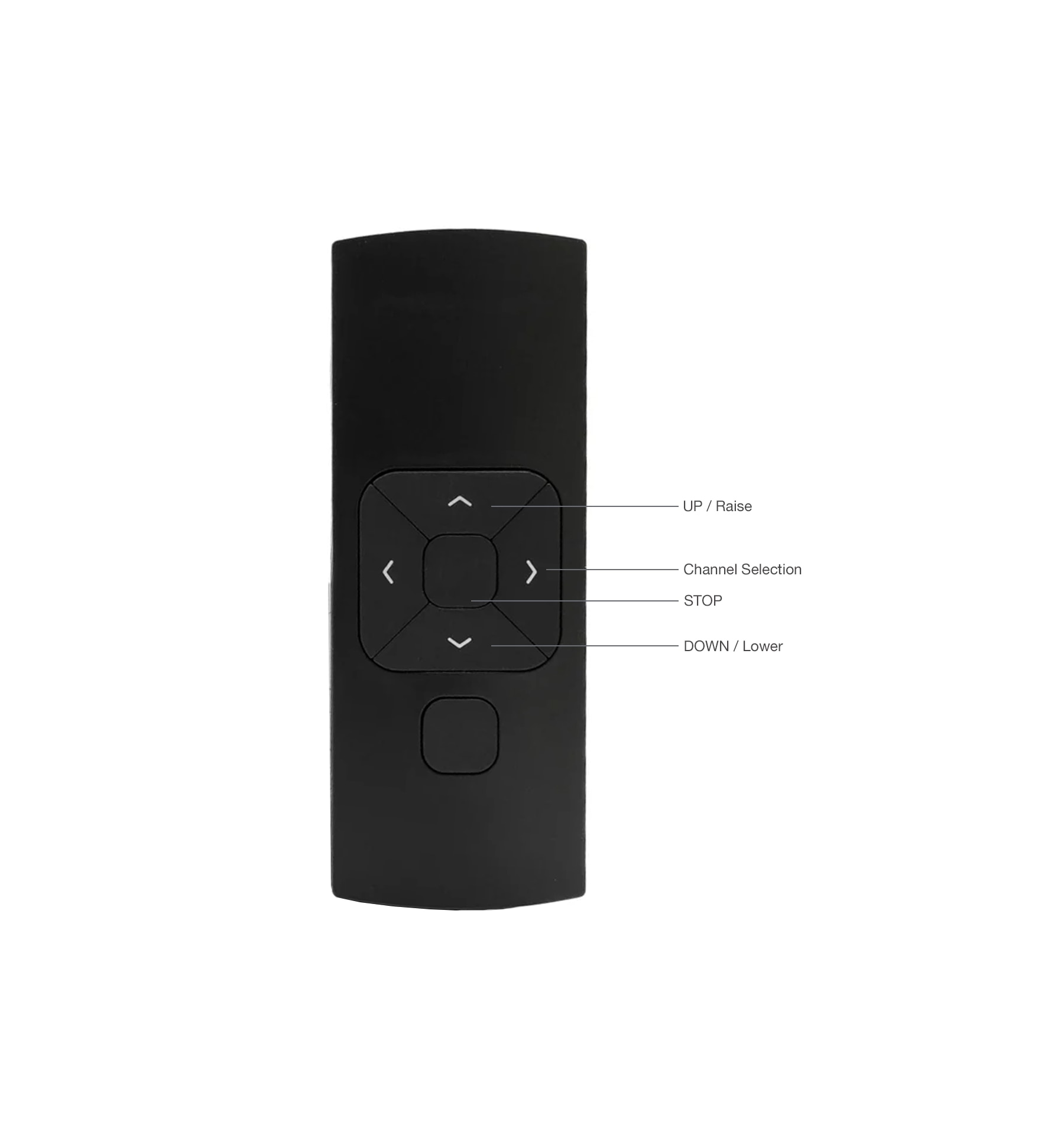 5-Channel remote. Remote is only available in black.