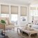 Blindsgalore Classic Roman Shades with Cordless lift shown in Basketweave Soft Mink.