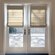 Standard cordless lift shades shown with Flat Fold style. Minimum mount depth for Cordless is 1” making these a great option for shallow mount windows or doors.